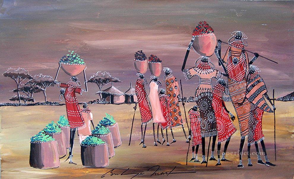 Evening Market from Africa Oil Paintings